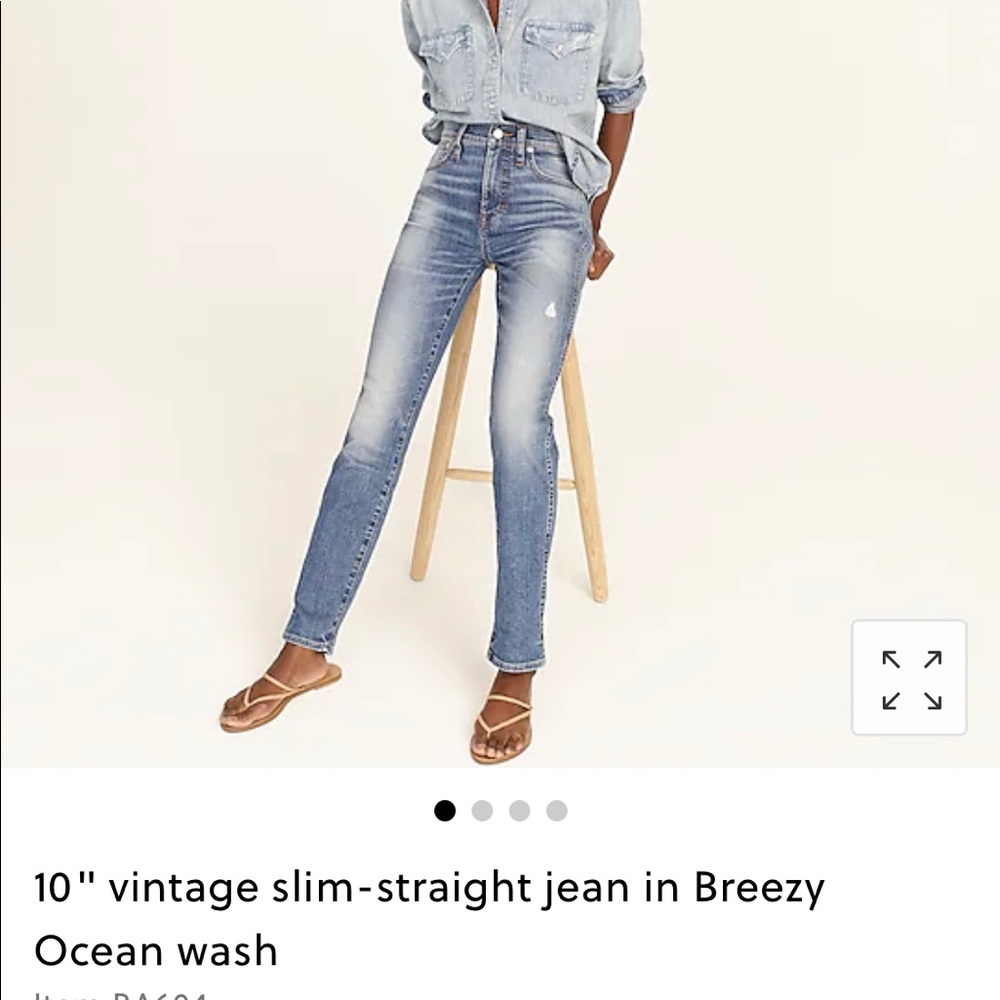 J. Crew 10” Vintage slim straight leg jeans